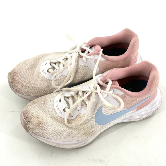 Nike Revolution 5 Sneakers 8.5 Womens White Pink Blue Running Shoes - Picture 5 of 5